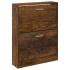 Mueble zapatero madera contrachapada roble ahumado 59x17x81