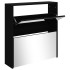 Mueble zapatero con espejo 2 niveles negro 63x17x67