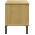 Zapatero patas de metal OSLO madera maciza marrón 106x35x45