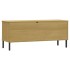 Zapatero patas de metal OSLO madera maciza marrón 106x35x45