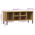 Zapatero patas de metal OSLO madera maciza marrón 106x35x45