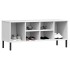 Zapatero con patas metal OSLO madera maciza blanco 106x35x45