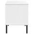 Zapatero con patas metal OSLO madera maciza blanco 106x35x45