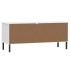 Zapatero con patas metal OSLO madera maciza blanco 106x35x45