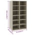 Mueble zapatero de madera contrachapada Sonoma 54x34x100,5