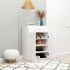Mueble zapatero de madera contrachapada blanco 60x35x84