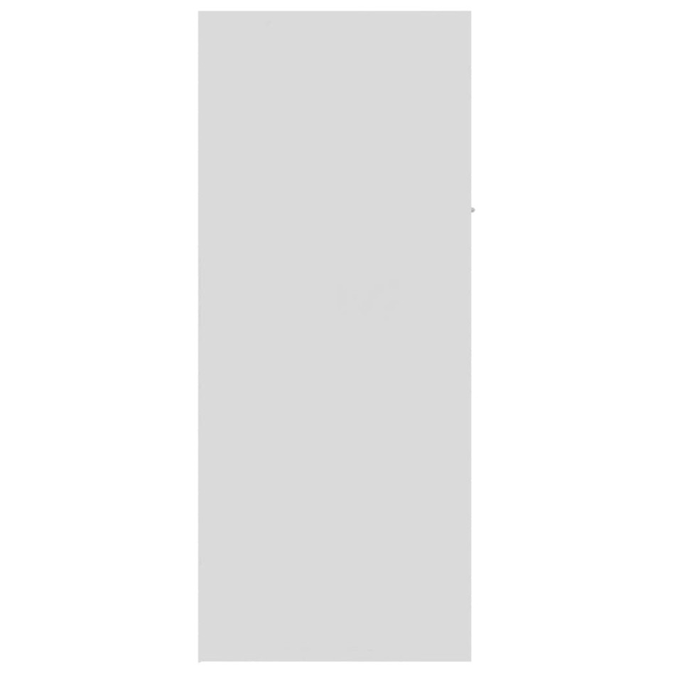 Mueble zapatero de madera contrachapada blanco 60x35x84