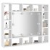 Mueble con espejo y LED blanco 91x15x76,5