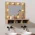 Mueble con espejo y luces LED roble Sonoma 60x31,5x62