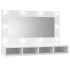 Mueble con espejo y luces LED blanco 90x31,5x62