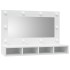 Mueble con espejo y luces LED blanco 90x31,5x62