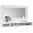 Mueble con espejo y luces LED blanco 90x31,5x62