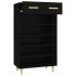 Mueble zapatero de madera contrachapada negro 60x35x105