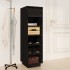 Mueble zapatero de madera maciza de pino negro 30x34x105