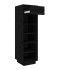 Mueble zapatero de madera maciza de pino negro 30x34x105