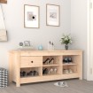 Mueble zapatero de madera maciza de pino 110x38x45,5 cm