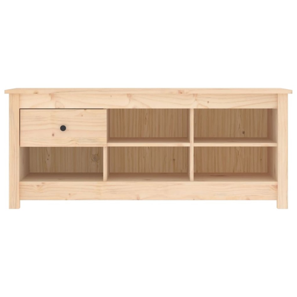 Mueble zapatero de madera maciza de pino 110x38x45,5