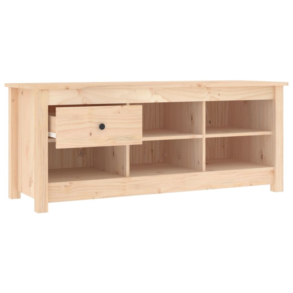 Mueble zapatero de madera maciza de pino 110x38x45,5