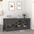 Armario zapatero de madera maciza de pino gris 110x38x45,5