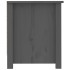 Armario zapatero de madera maciza de pino gris 110x38x45,5