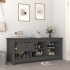 Armario zapatero de madera maciza de pino gris 110x38x45,5