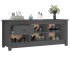 Armario zapatero de madera maciza de pino gris 110x38x45,5