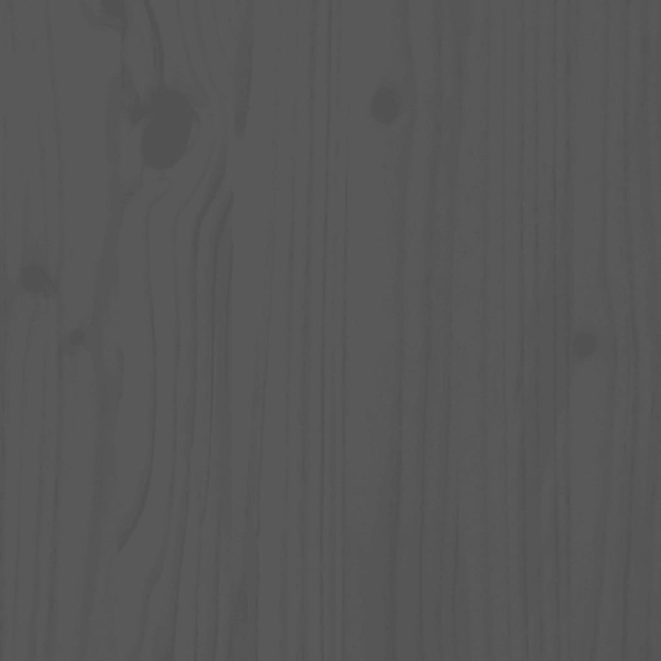 Armario zapatero de madera maciza de pino gris 110x38x45,5