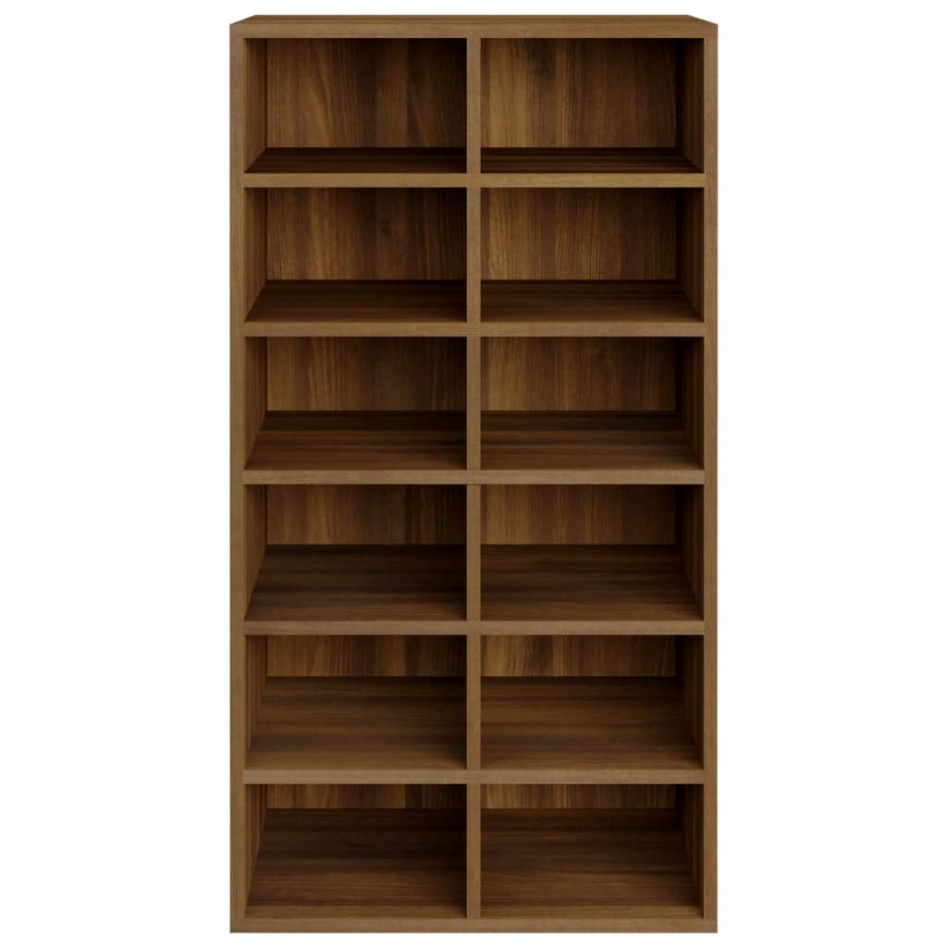 Mueble zapatero madera contrachapada marrón roble