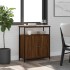 Aparador de madera de ingeniería marrón roble 70x30x80