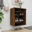 Mueble zapatero madera contrachapada roble ahumado 60x35x70 cm