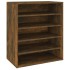 Mueble zapatero madera contrachapada roble ahumado 60x35x70