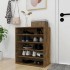 Mueble zapatero madera contrachapada roble ahumado 60x35x70