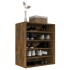 Mueble zapatero madera contrachapada roble ahumado 60x35x70