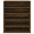 Mueble zapatero madera contrachapada roble ahumado 60x35x70