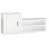 Mueble zapatero madera contrachapada blanco brillo 130x35x54