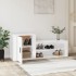Mueble zapatero madera contrachapada blanco brillo 130x35x54