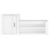 Mueble zapatero madera contrachapada blanco brillo 130x35x54
