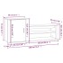 Mueble zapatero madera contrachapada blanco brillo 130x35x54