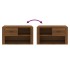 Mueble zapatero contrachapada color marrón roble 80x35x45