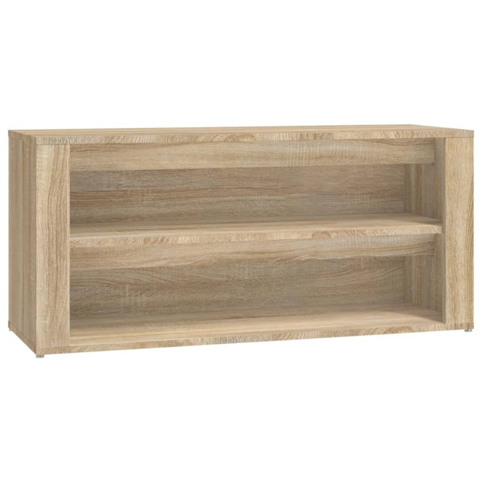 Mueble zapatero madera contrachapada roble Sonoma 100x35x45