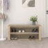 Mueble zapatero madera contrachapada roble Sonoma 100x35x45