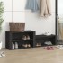 Mueble zapatero madera contrachapada negro 150x35x45