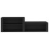 Mueble zapatero madera contrachapada negro 150x35x45