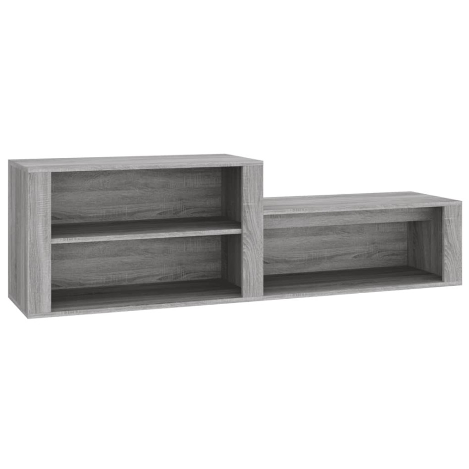 Mueble zapatero madera contrachapada gris Sonoma 150x35x45