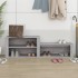 Mueble zapatero madera contrachapada gris Sonoma 150x35x45