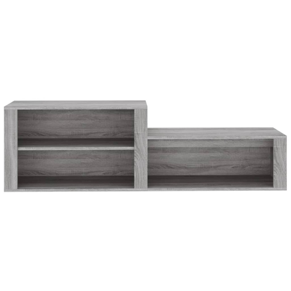 Mueble zapatero madera contrachapada gris Sonoma 150x35x45