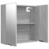 Armario de baño con espejo color gris Sonoma 64x20x67