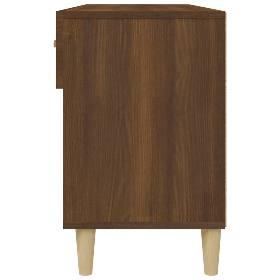Mueble zapatero madera contrachapada marrón roble 102x35x55