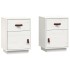 Mesitas de noche 2 uds madera maciza pino blanco 40x34x55