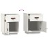 Mesitas de noche 2 uds madera maciza pino blanco 40x34x55